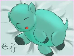 Size: 1024x768 | Tagged: artist:fluffbuff, derpibooru import, fluffy pony, fluffy pony foal, safe, sleeping, solo