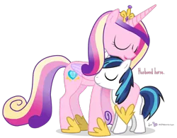 Size: 960x750 | Tagged: age regression, artist:dm29, colt, cute, derpibooru import, duo, eyes closed, hug, husbandhorse, julian yeo is trying to murder us, princess cadance, safe, shining adorable, shining armor, simple background, smiling, transparent background, vector, wifehorse
