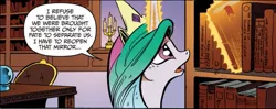 Size: 1109x440 | Tagged: derpibooru import, idw, library, princess celestia, safe, solo, spoiler:comic, spoiler:comic19