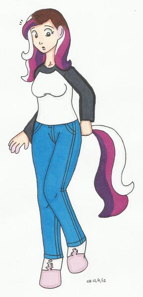 Size: 730x1518 | Tagged: artist:cqmorrell, derpibooru import, human to pony, princess cadance, safe, solo, transformation