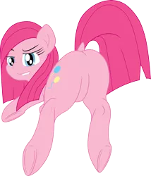 Size: 4588x5364 | Tagged: absurd resolution, artist:thedarknimbus, derpibooru import, featureless crotch, pinkamena diane pie, pinkie pie, plot, solo, suggestive, underhoof