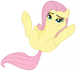 Size: 1197x1119 | Tagged: suggestive, artist:illuminatiums, derpibooru import, edit, fluttershy, pegasus, pony, armpits, bedroom eyes, featureless crotch, female, presenting, show accurate, show accurate porn, simple background, solo, solo female, spread legs, underhoof, vector, white background