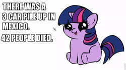 Size: 960x537 | Tagged: derpibooru import, exploitable meme, filly, filly twilight sparkle, filly twilight telling an offensive joke, meme, obligatory pony, safe, solo, twilight sparkle, vulgar