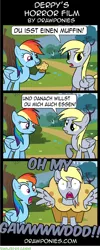 Size: 564x1414 | Tagged: safe, artist:drawponies, derpibooru import, derpy hooves, rainbow dash, pegasus, pony, best pony, comic, female, german, mare, muffin, omg, troll 2