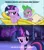 Size: 480x540 | Tagged: safe, derpibooru import, edit, edited screencap, screencap, spike, twilight sparkle, friendship is magic, castle of the royal pony sisters, chariot, gun, image, png, say hello to my little friend, scroll, submachine gun, thompson submachine gun, weapon