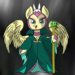 Size: 2000x2000 | Tagged: angel bunny, artist:fluttershy-wins, derpibooru import, fluttershy, maleficent, safe, solo