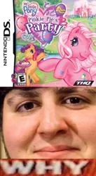 Size: 700x1278 | Tagged: derpibooru import, expand dong, exploitable meme, g3, game, human, irl, irl human, jontron, meme, nds, nightshade: the claws of heugh, nintendo, nintendo ds, photo, pinkie pie, pinkie pie's party, safe, scootaloo, thq, tony kornheiser, why.jpg