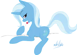 Size: 2230x1618 | Tagged: safe, artist:drake, derpibooru import, trixie, pony, unicorn, female, licking, lollipop, mare, simple background, solo, sweets, tongue out