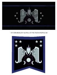Size: 781x1024 | Tagged: artist:anightlypony, banner, flag, heraldry, lunar republic, new lunar empire, new lunar republic, safe, solo, symbol
