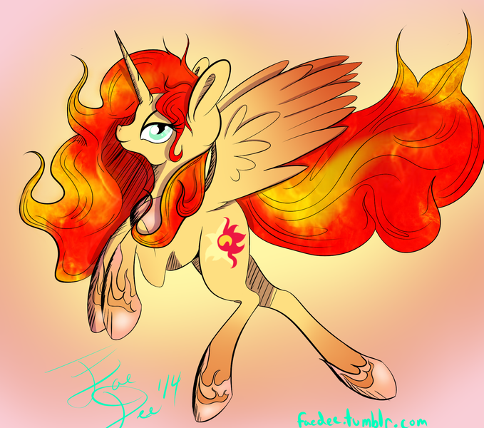Size: 1901x1679 | Tagged: safe, artist:farewelldecency, deleted from derpibooru, derpibooru import, sunset shimmer, alicorn, pony, alicornified, princess, race swap, shimmercorn, solo