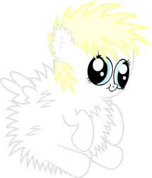 Size: 500x585 | Tagged: artist:planetarypenguin, big eyes, blonde, cloud, cute, derp, derpibooru import, ear fluff, female, fluffy, fluffy pony, hey you, inbred, misplaced wings, /mlp/, oc, oc:aryanne, pet, plushie, retarded, safe, simple background, sitting, soft, solo, spread wings, stupid, :t, transparent background, underhoof, unofficial characters only, wings