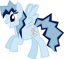 Size: 6927x6400 | Tagged: safe, artist:parclytaxel, derpibooru import, ponified, pegasus, pony, .svg available, absurd resolution, dutch, flying, frizzy hair, grin, limburg, nation ponies, netherlands, province, provinciepaarden, simple background, smiling, solo, story included, transparent background, vector