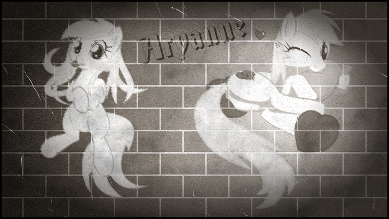 Size: 1920x1080 | Tagged: artist:planetarypenguin, black and white, blonde, derpibooru import, desktop, grayscale, monochrome, nazi, oc, oc:aryanne, safe, solo, unofficial characters only, wallpaper, white, widescreen