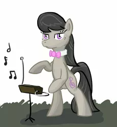 Size: 808x877 | Tagged: safe, artist:notapseudonym, derpibooru import, octavia melody, earth pony, pony, bipedal, musical instrument, solo, theremin