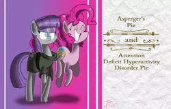 Size: 1192x762 | Tagged: adhd, adhd pinkie, artist:trace-101, asperger's syndrome, autism, autistic maud, derpibooru import, duo, headcanon, maud pie, neurodivergent headcanon, pinkie pie, safe