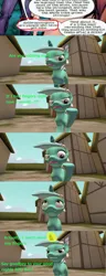 Size: 2000x5222 | Tagged: safe, artist:juu50x, derpibooru import, lyra heartstrings, pony, unicorn, fanfic:anthropology, 3d, atop the fourth wall, comic, gmod, hand, humor, imminent murder, linkara, marville, ponyville, tgwtg, this can only end well, this will end in pain