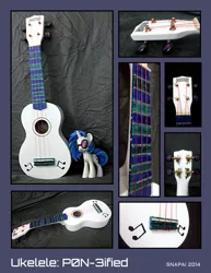 Size: 1224x1584 | Tagged: safe, artist:snapai, derpibooru import, vinyl scratch, musical instrument, ukulele