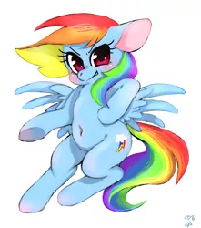 Size: 600x680 | Tagged: artist:kyubi, belly button, derpibooru import, pixiv, rainbow dash, safe, solo, underhoof