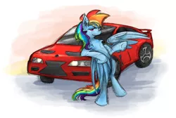 Size: 900x605 | Tagged: artist:crowneprince, car, derpibooru import, holden, hsv, hsv gts, rainbow dash, safe, solo