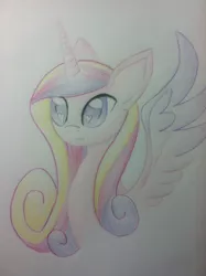 Size: 1936x2592 | Tagged: artist:esnnoirlyltoc, princess cadance, safe, solo, traditional art