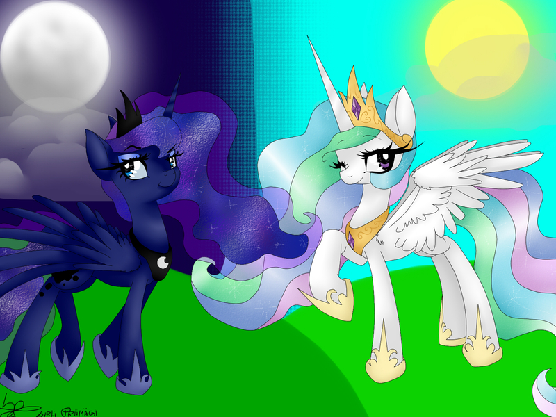 Size: 1600x1200 | Tagged: artist:derpfacederpy, derpibooru import, princess celestia, princess luna, safe