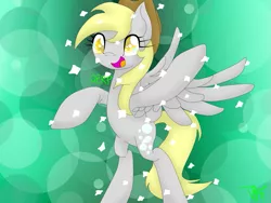 Size: 799x600 | Tagged: safe, artist:derpfacederpy, derpibooru import, derpy hooves, pegasus, pony, accessory swap, female, mare, solo