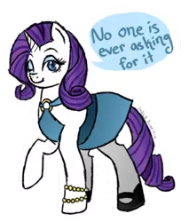 Size: 400x470 | Tagged: safe, artist:jade, derpibooru import, rarity, pony, unicorn, clothes, dress, feminist ponies, looking at you, mouthpiece, positive ponies, raised hoof, simple background, solo, subversive kawaii, transparent background