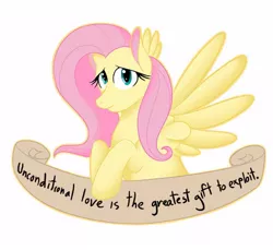 Size: 500x458 | Tagged: artist:skysoarer354, bust, derpibooru import, edit, fluttershy, love, mouthpiece, old banner, out of character, safe, solo, spread wings, tumblr