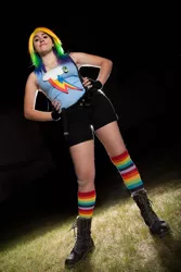 Size: 640x960 | Tagged: safe, artist:magyktrix, derpibooru import, rainbow dash, human, cosplay, irl, irl human, photo, solo