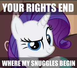 Size: 1228x1080 | Tagged: derpibooru import, dreamworks face, edit, edited edit, edited screencap, image macro, imma snuggle you, looking at you, meme, mouthpiece, parody, raised eyebrow, rarity, safe, screencap, smiling, social justice, solo