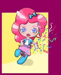 Size: 2449x2996 | Tagged: safe, artist:strawberryfountains, derpibooru import, pinkie pie, equestria girls, confetti, humanized, solo