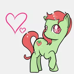 Size: 2000x2000 | Tagged: artist:strawberryfountains, derpibooru import, heart, oc, oc:strawberry hearts, safe, solo, unofficial characters only