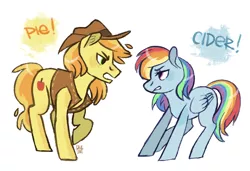 Size: 700x480 | Tagged: artist:stockingstealer, braeburn, derpibooru import, rainbow dash, safe