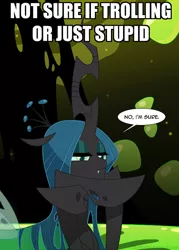 Size: 500x700 | Tagged: artist:tarajenkins, cupidite, derpibooru import, meme, not sure if, not sure if trolling, queen chrysalis, safe, solo