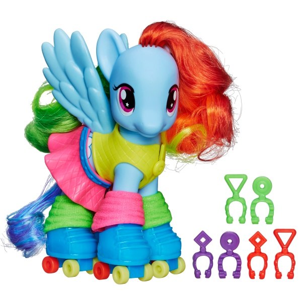 Size: 600x600 | Tagged: brushable, clothes, fashion style, leg warmers, official, rainbow dash, rainbow dash always dresses in style, roller skates, safe, skirt, solo, toy