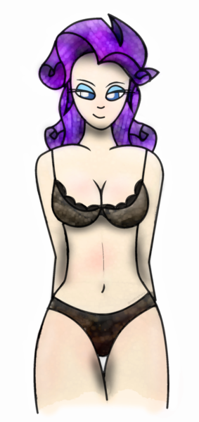 Size: 1164x2472 | Tagged: artist:halfirepony, belly button, bra, breasts, busty rarity, cleavage, clothes, derpibooru import, female, frilly underwear, human, humanized, lingerie, panties, rarity, solo, solo female, suggestive, underwear