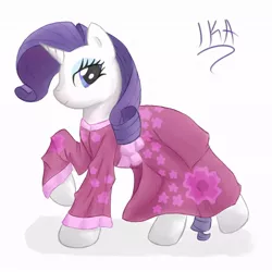 Size: 894x894 | Tagged: artist:ikariuga, clothes, derpibooru import, rarity, safe, simple background, solo, vaguely asian robe