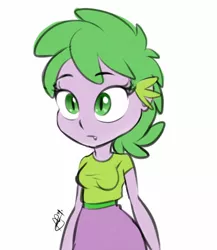 Size: 500x577 | Tagged: safe, artist:pia-sama, derpibooru import, spike, equestria girls, barb, barbabetes, cute, equestria girls-ified, equestria guys, human spike, rule 63, rule63betes, solo, spikabetes