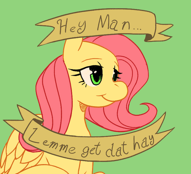 Size: 693x634 | Tagged: safe, artist:ssorobo, derpibooru import, fluttershy, flutterhigh, mouthpiece, old banner, solo