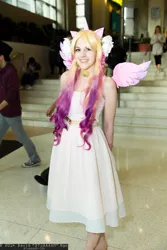 Size: 1365x2048 | Tagged: 2014, artist needed, clothes, convention, cosplay, derpibooru import, dress, human, irl, irl human, necklace, photo, princess cadance, safe, sakura con, solo