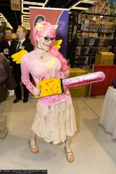 Size: 1365x2048 | Tagged: 2014, artist needed, blood, chainsaw, convention, cosplay, derpibooru import, fluttershy, glasses, human, irl, irl human, .mov, photo, safe, sakura con, shed.mov, solo