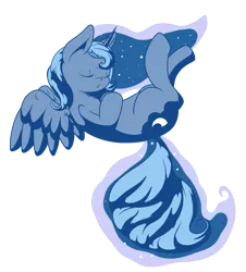 Size: 813x900 | Tagged: artist:thepiplup, filly, princess luna, safe, simple background, sleeping, solo, woona