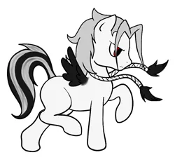 Size: 807x747 | Tagged: safe, artist:silver1kunai, derpibooru import, oc, oc:aero ruinwing, unofficial characters only, pegasus, pony, blank flank, colt, male, solo