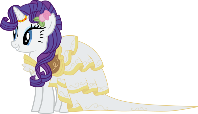 Size: 4653x2670 | Tagged: alternate hairstyle, artist:barrfind, clothes, dress, horn ring, rarity, safe, simple background, solo, transparent background, vector, wedding dress