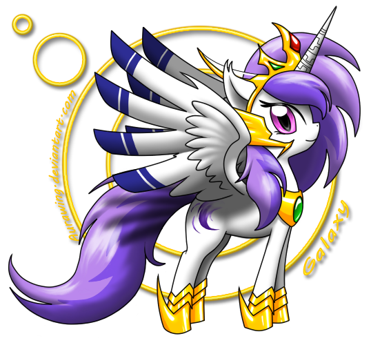 Size: 538x500 | Tagged: safe, artist:aurawing, derpibooru import, oc, oc:princess galaxy, unofficial characters only, alicorn, pony, alicorn oc, solo