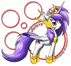 Size: 538x500 | Tagged: safe, artist:aurawing, derpibooru import, oc, oc:princess galaxy, unofficial characters only, alicorn, pony, alicorn oc, solo