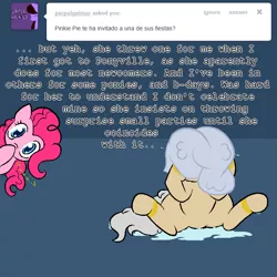 Size: 666x666 | Tagged: artist:shenhibiki, ask, oc, oc:shenhibiki, pinkie pie, safe, spanish, tumblr