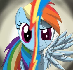 Size: 4000x3865 | Tagged: artist:midnightsonare, derpibooru import, rainbow dash, robot, safe, solo