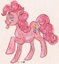 Size: 525x565 | Tagged: artist:twinklestahh, pinkie pie, safe, solo, traditional art