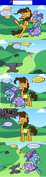 Size: 1280x4928 | Tagged: anvil, artist:grandpalove, ask trixie and cheese, cheese sandwich, comic, derpibooru import, safe, stray anvil, trixie, tumblr